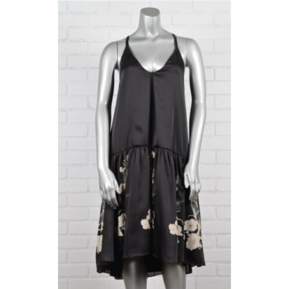 Bird
by Juicy Couture Hazel T-Back Dress Floral Printed Sleeveless Black Bone XS